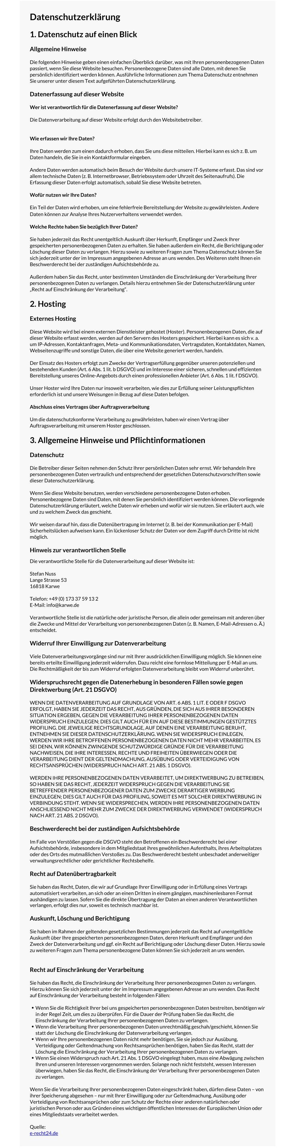Datenschutz